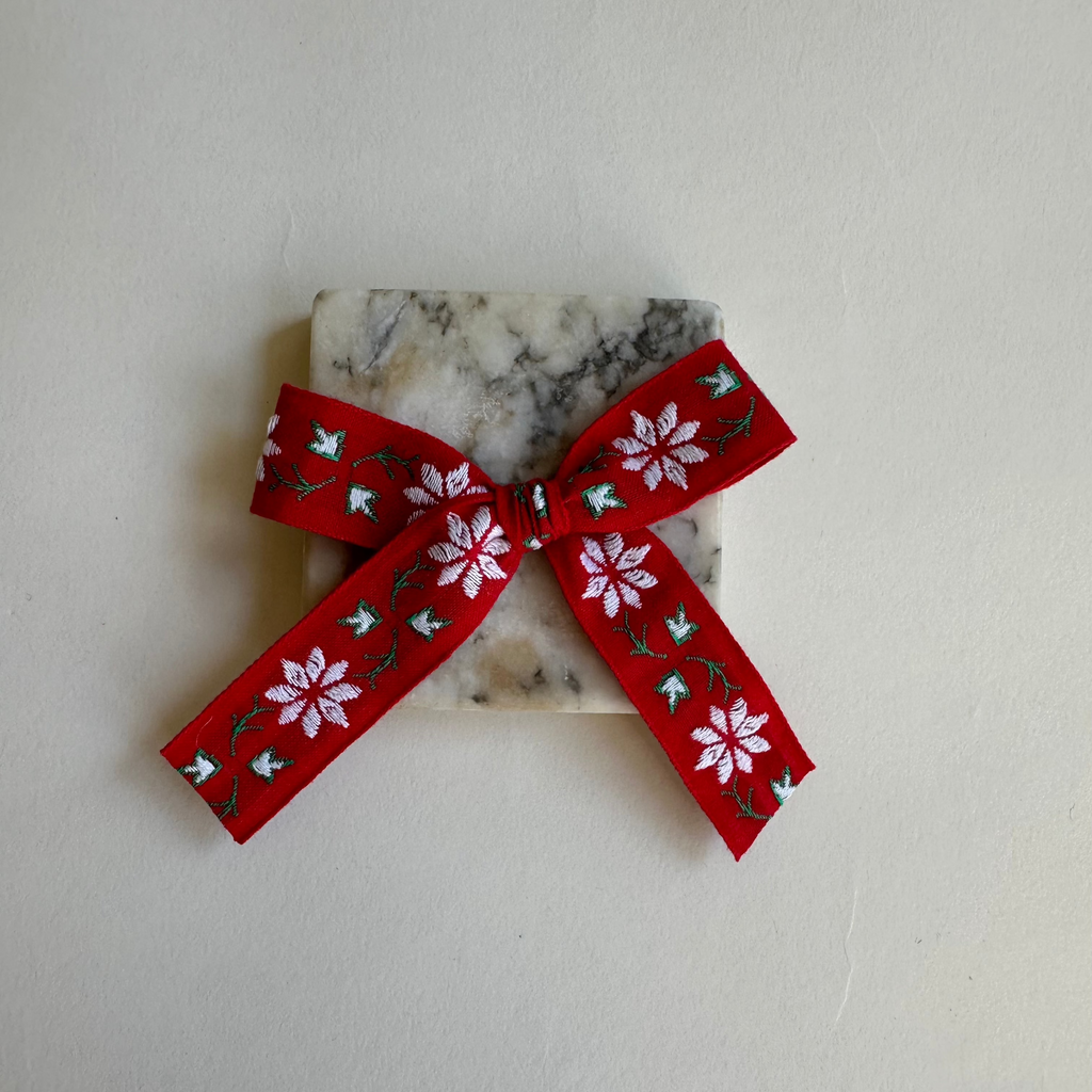 Sailor Bow // Red Poinsettia Floral